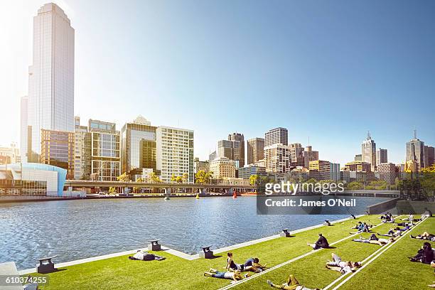 melbourne city - victoria australia stock-fotos und bilder