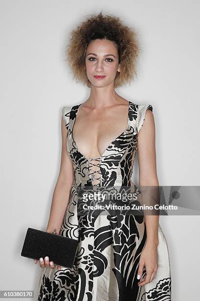 Francesca Inaudi poses for a portrait during amfAR Milano 2016 at La Permanente on September 24, 2016 in Milan, Italy.