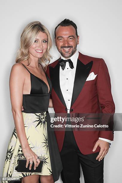 Elena Barolo and Alessandro Martorana pose for a portrait during amfAR Milano 2016 at La Permanente on September 24, 2016 in Milan, Italy.