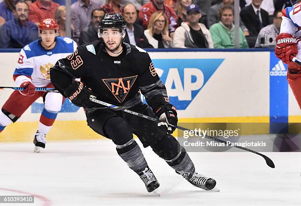 Shayne Gostisbehere of Team North America skates against Team Russia during the World Cup of Hockey 2016 at Air Canada Centre on September 19, 2016...