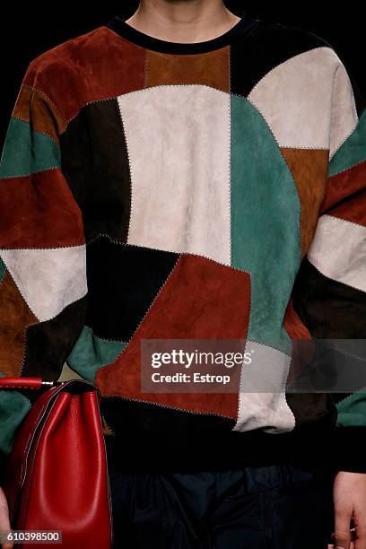 Cloth detail at the Max Mara show Milan Fashion Week Spring/Summer 2017 on September 22, 2016 in Milan, Italy.