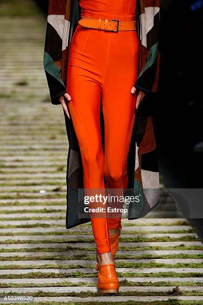 Cloth detail at the Max Mara show Milan Fashion Week Spring/Summer 2017 on September 22, 2016 in Milan, Italy.