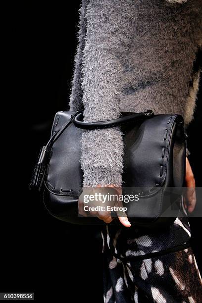 Handbag detail at the Max Mara show Milan Fashion Week Spring/Summer 2017 on September 22, 2016 in Milan, Italy.