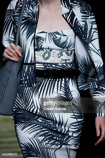 Cloth detail at the Max Mara show Milan Fashion Week Spring/Summer 2017 on September 22, 2016 in Milan, Italy.