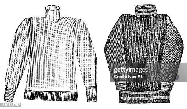 ilustraciones, imágenes clip art, dibujos animados e iconos de stock de suéter de cárdigan - cardigan sweater