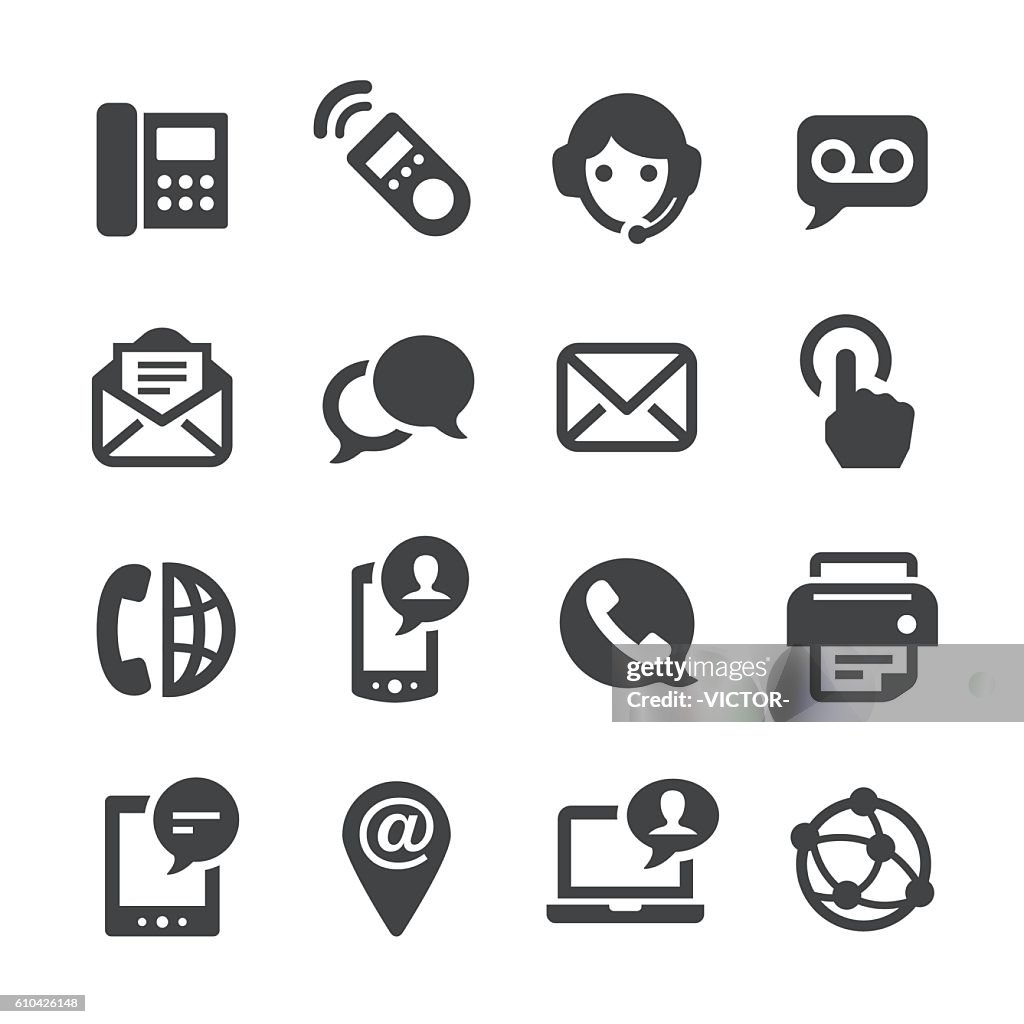 Contact Icons Set - Acme Series