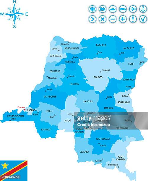democratic republic of the congo - democratic republic of the congo map stock illustrations