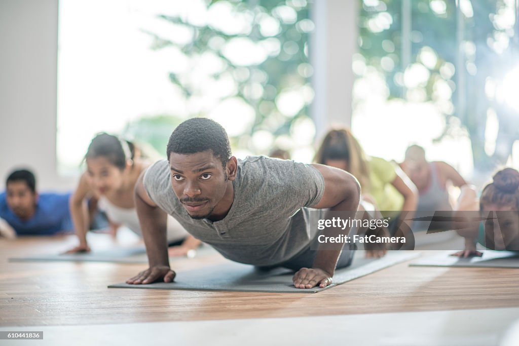 In Plank Position