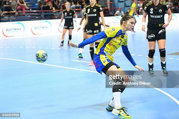 Camille Aoustin of Metz during the Division 1 match between Issy Paris and Metz on September 25, 2016 in Creteil, France.