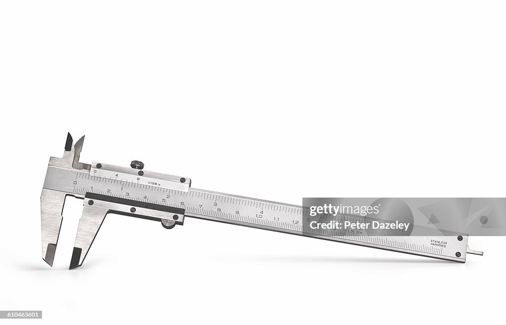 Vernier gauge calliper with copy space