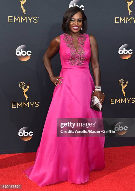 Actress Viola Davis arrives at the 68th Annual Primetime Emmy Awards at Microsoft Theater on September 18, 2016 in Los Angeles, California.