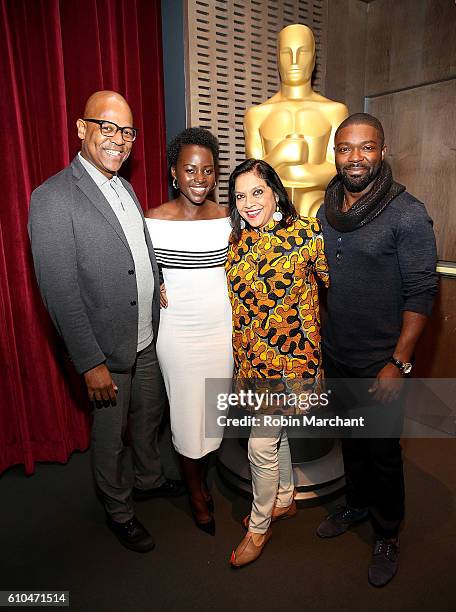 Patrick Harrison, Mira Nair, Lupita Nyong'o and David Oyelowo attend The Academy Of Motion Picture Arts And Sciences Hosts An Official Academy...