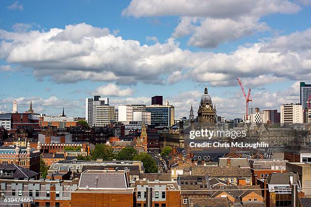leeds skyline - leeds uk stock pictures, royalty-free photos & images