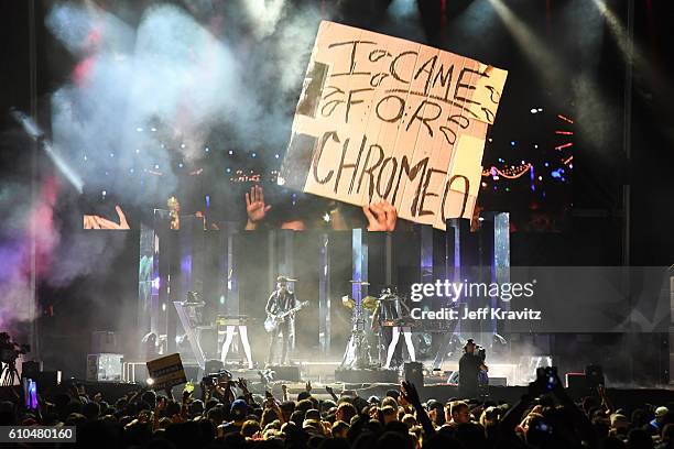 Chromeo performs onstage during day 3 of the 2016 Life Is Beautiful festival on September 25, 2016 in Las Vegas, Nevada.