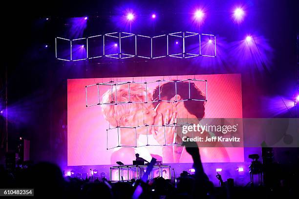 Recording artist Flume performs onstage during day 3 of the 2016 Life Is Beautiful festival on September 25, 2016 in Las Vegas, Nevada.