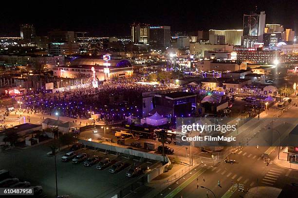 An aerial view of the Life is Beautiful festival during day 3 of the 2016 Life Is Beautiful festival on September 25, 2016 in Las Vegas, Nevada.