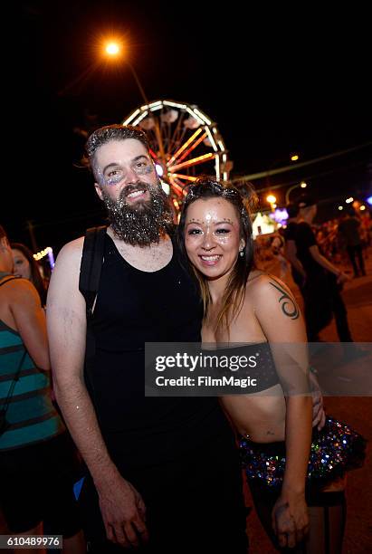 Festival goers attend day 3 of the 2016 Life Is Beautiful festival on September 25, 2016 in Las Vegas, Nevada.