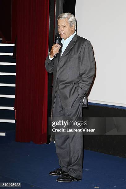 Actor Jean Sorel attends the Tribute to French Actor Jean Sorel at Mac Mahon Cinema on September 25, 2016 in Paris, France.