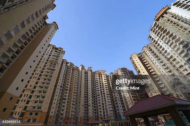 View of Residential apartments on May 27, 2013 in Noida, India.