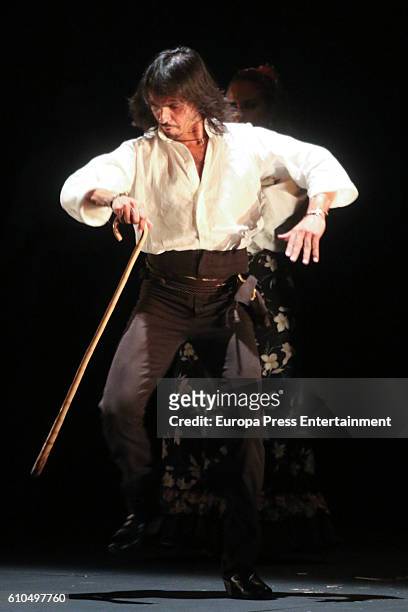 Farruquito performs 'Baile Moreno' during Flamenco Bienal on September 24, 2016 in Seville, Spain.