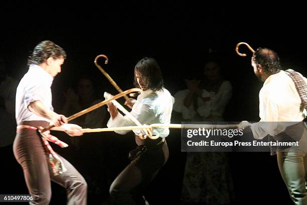 Farruquito performs 'Baile Moreno' during Flamenco Bienal on September 24, 2016 in Seville, Spain.