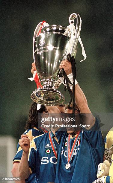 Antonio Conte of Juventus with the trophy after the UEFA Champions League Final between Ajax and Juventus at the Olympic Stadium in Rome, 22nd May...