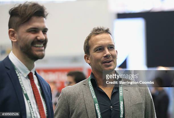 Former Bolton Wanderers footballer Kevin Davies attends day 1 of the Soccerex Global Convention 2016 at Manchester Central Convention Complex on...