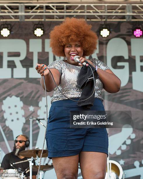 Kam Franklin of The Suffers performs on September 25, 2016 in Franklin, Tennessee.