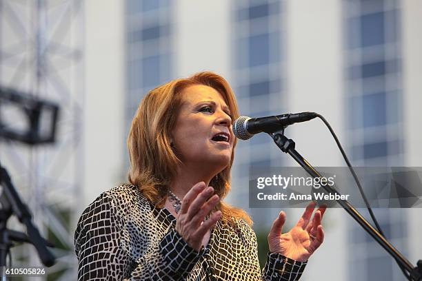 Patty Loveless performs during The Country Music Hall of Fame and Museum and the Country Music Association Celebrate Forever Country LIVE, presented...