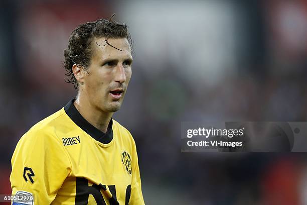 Roel Brouwers of Roda JC during the Dutch Eredivisie match between Feyenoord Rotterdam and Roda JC Kerkrade at the Kuip on September 25, 2016 in...