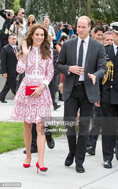 Catherine, Duchess of Cambridge and Prince William, Duke of Cambridge visit the Immigrant Services Society's new Welcome House on September 25, 2016...