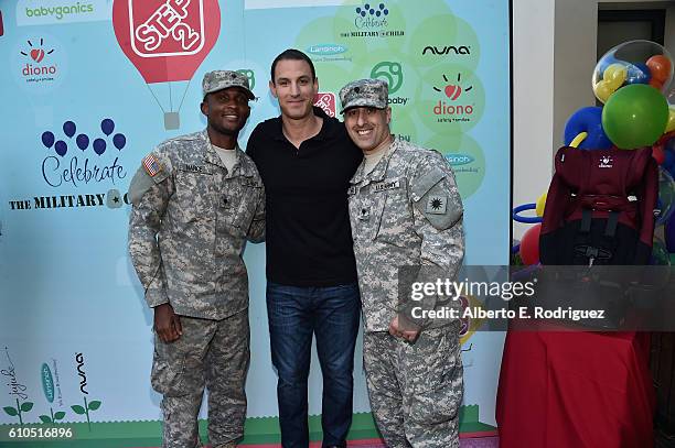 Spc. Dominique Nance, Steve Seigel and Spc. Zodi Tagedini attend the Step2 & Favored.by Present The 5th Annual Red Carpet Safety Awareness Event at...