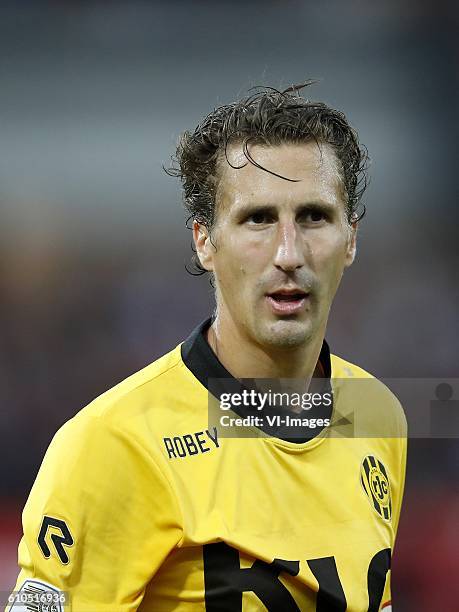 Roel Brouwers of Roda JC during the Dutch Eredivisie match between Feyenoord Rotterdam and Roda JC Kerkrade at the Kuip on September 25, 2016 in...