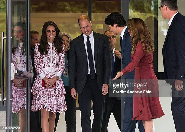 Catherine, Duchess of Cambridge, Prince William, Duke of Cambridge depart Immigrant Services Society of BC, a charitable organization that provides...