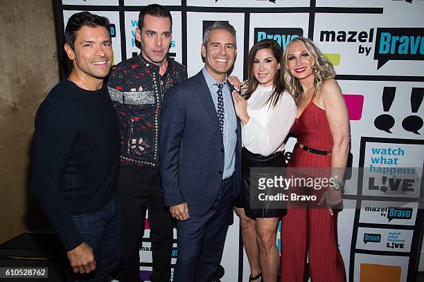 Pictured : Mark Consuelos, John Roberts, Andy Cohen, Jacqueline Laurita and Kim DePaola --