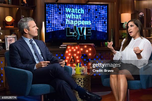 Pictured : Andy Cohen and Jacqueline Laurita --