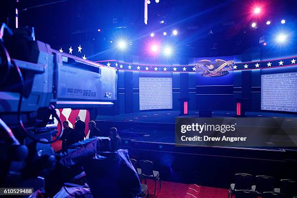 The stage is set for Monday night's presidential debate between Democratic presidential nominee Hillary Clinton and Republican presidential nominee...