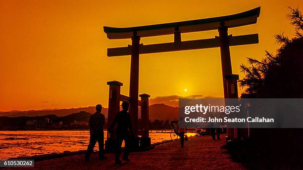 torii gate - miyazaki prefecture stock pictures, royalty-free photos & images