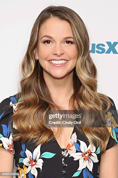 Actress Sutton Foster visits the SiriusXM Studios on September 26, 2016 in New York City.