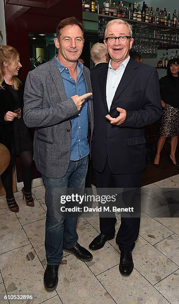 Jason Issacs and Harry Enfield attend the FilmAid Quiz Gala Night hosted by Harry Enfield and Jason Isaacs at Locanda Locatelli on September 26, 2016...