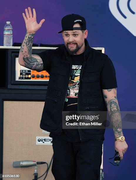 Singer Joel Madden of Good Charlotte performs during the 2016 Daytime Village at the iHeartRadio Music Festival at the Las Vegas Village on September...