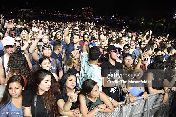 Atmosphere during the Chromeo set at the 2016 Life is Beautiful festival on September 25, 2016 in Las Vegas, Nevada.