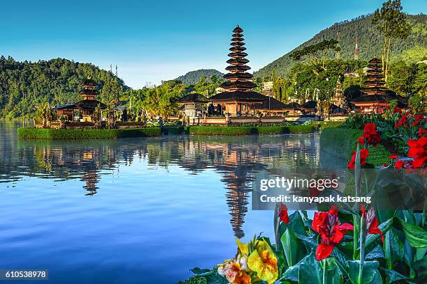 pura ulan datu temple - pura ulu danau temple stock pictures, royalty-free photos & images