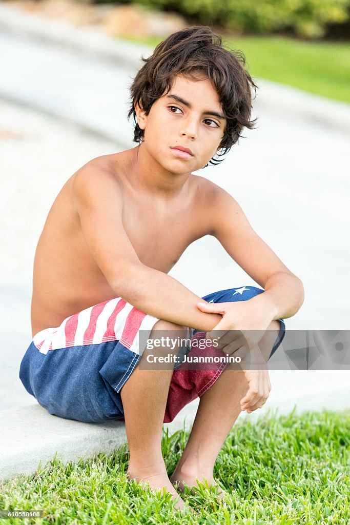 Eleven years old little boy