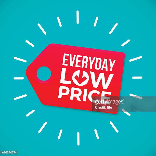 jeden tag low price sale tag - ausverkauf stock-grafiken, -clipart, -cartoons und -symbole