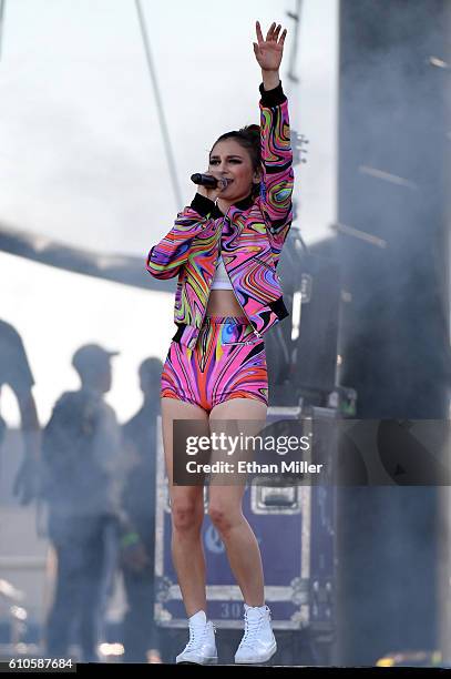 Singer/songwriter Daya performs during the 2016 Daytime Village at the iHeartRadio Music Festival at the Las Vegas Village on September 24, 2016 in...