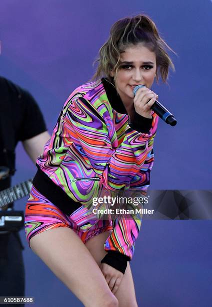 Singer/songwriter Daya performs during the 2016 Daytime Village at the iHeartRadio Music Festival at the Las Vegas Village on September 24, 2016 in...