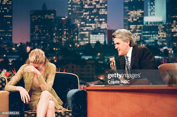 Episode 1160 -- Pictured: Actress Rene Russo during an interview with host Jay Leno on June 2, 1997 --