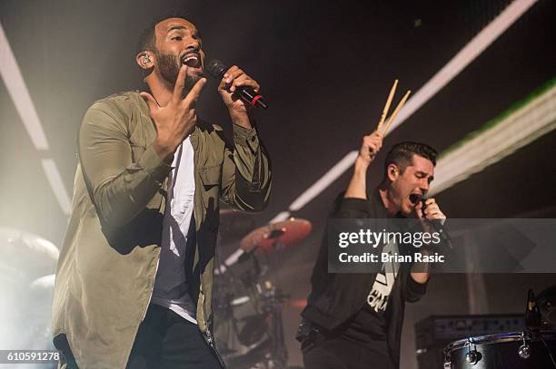 Craig David and Dan Smith of Bastille perform at the Apple Music Festival at The Roundhouse on September 26, 2016 in London, England.