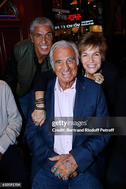 Actors Samy Naceri, Jean-Paul Belmondo and Veronique Jannot attend the 'Trophees du Bien Etre' by Beautysane : 2nd Award Ceremony at Theatre...